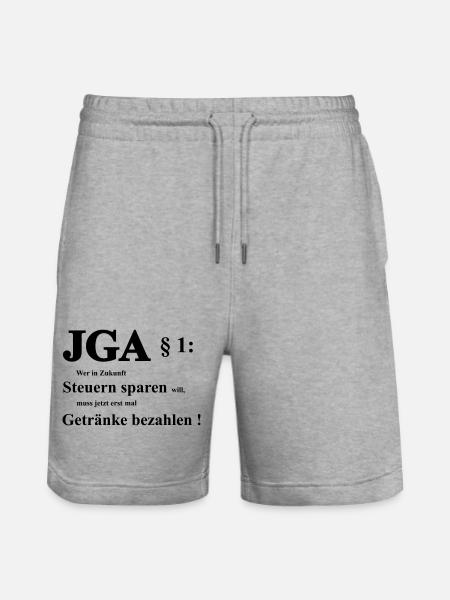 JGA Steuern - Stanley/Stella Unisex Bio Joggingshorts Trainer - Grau meliert