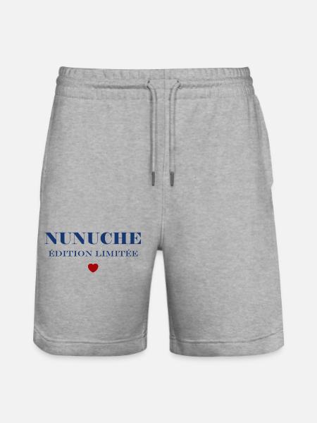Nunuche Édition Limitée Cœur - Short de jogging bio TRAINER Stanley/Stella unisexe - gris chiné