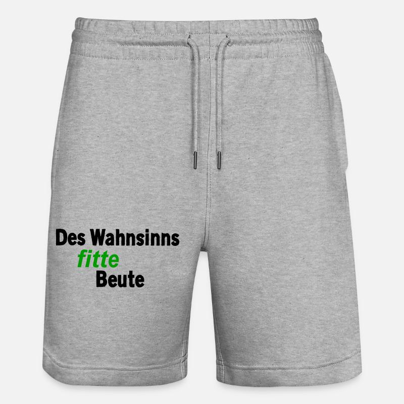 Wahnsinns fitte Beute - Stanley/Stella Unisex Bio Joggingshorts Trainer  - Grau meliert