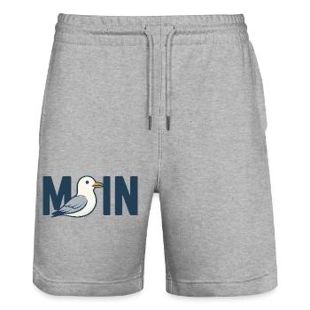 Moin Beach Bird Illustration Sea North Sea Baltic Sea - Stanley/Stella Trainer Unisex Organic Jogging Shorts - heather grey - Front - Nik (191cm) & Marisol (170cm)