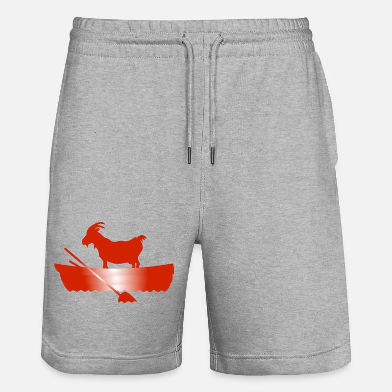 G.O.A.T. Chèvre dans le bateau - Short de jogging bio TRAINER Stanley/Stella unisexe - gris chiné
