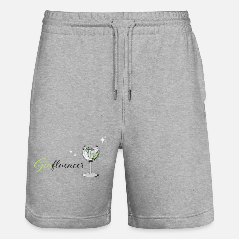 gInfluenceur - Short de jogging bio TRAINER Stanley/Stella unisexe - gris chiné