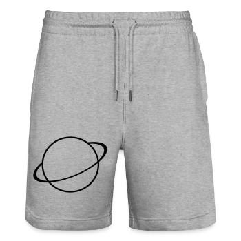 Icône de Saturne - Symbole de la planète - Short de jogging bio TRAINER Stanley/Stella unisexe - gris chiné - Devant - Nik (191cm) & Marisol (170cm)
