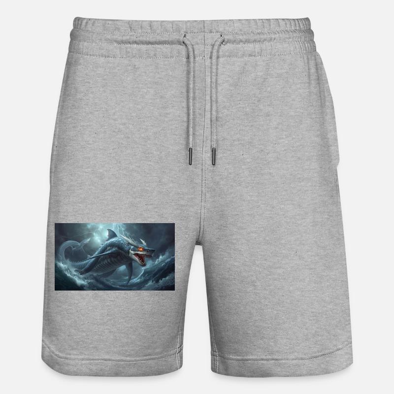 Requin-dragon - Short de jogging bio TRAINER Stanley/Stella unisexe - gris chiné