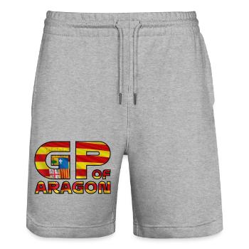 aragon_gp - Stanley/Stella Unisex Bio Joggingshorts Trainer  - Grau meliert - Vorne - Nik (191cm) & Marisol (170cm)