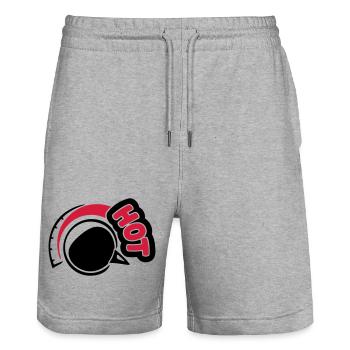 Chaud - Short de jogging bio TRAINER Stanley/Stella unisexe - gris chiné - Devant - Nik (191cm) & Marisol (170cm)