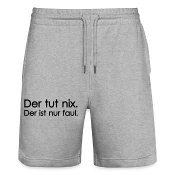 Il ne fait rien - Short de jogging bio TRAINER Stanley/Stella unisexe - gris chiné - Devant - Nik (191cm) & Marisol (170cm)