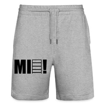 Mir egal - Stanley/Stella Unisex Bio Joggingshorts Trainer  - Grau meliert - Vorne - Nik (191cm) & Marisol (170cm)