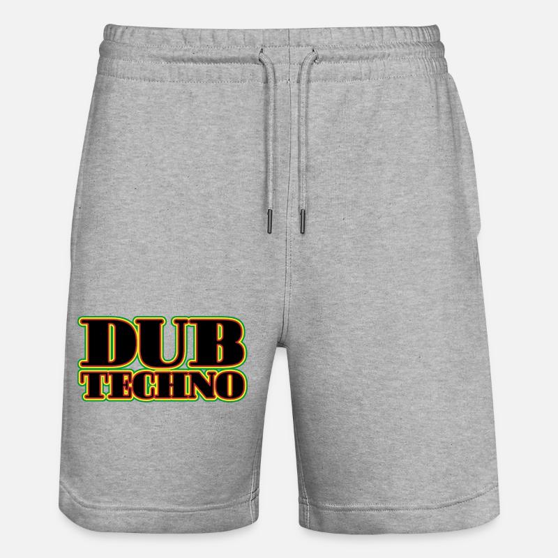 Dub Techno Neon Retro - Stanley/Stella Trainer Unisex Organic Jogging Shorts - heather grey