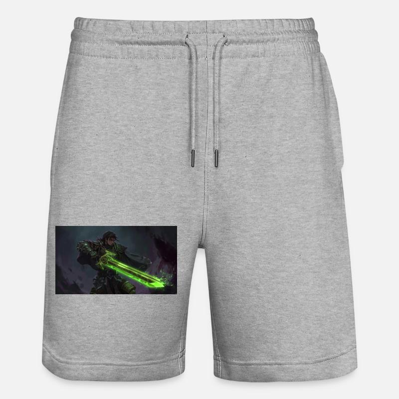 Guerrier au sabre laser vert - Short de jogging bio TRAINER Stanley/Stella unisexe - gris chiné