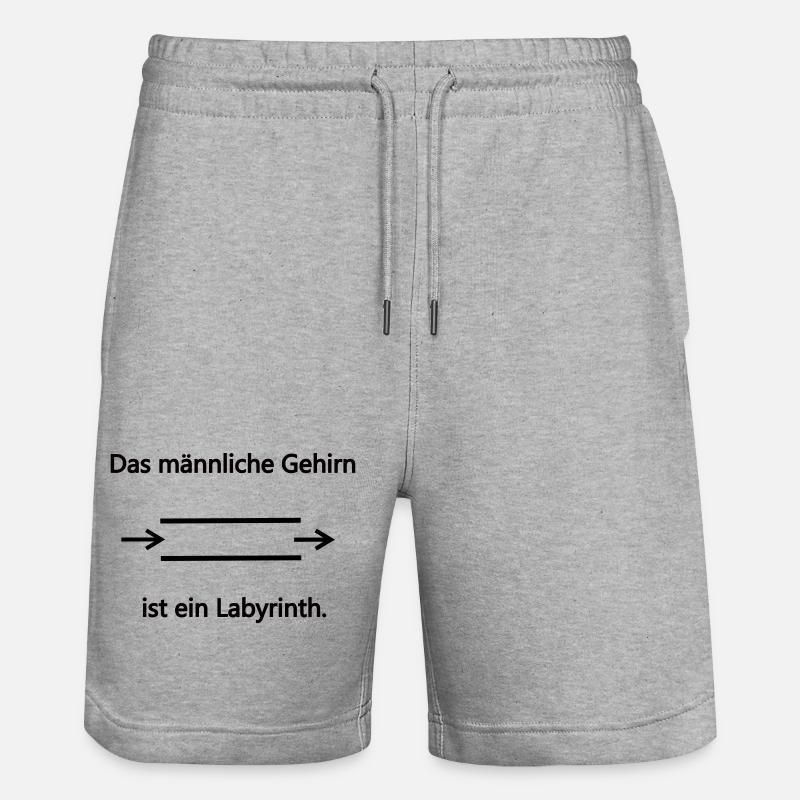 Labyrinthe mâle - Short de jogging bio TRAINER Stanley/Stella unisexe - gris chiné