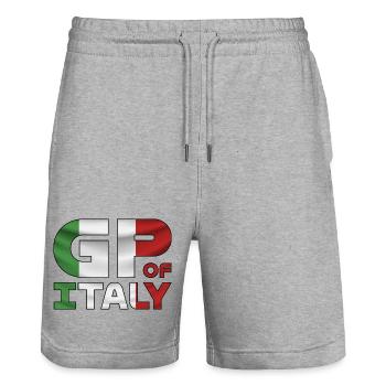 italy_gp - Stanley/Stella Unisex Bio Joggingshorts Trainer  - Grau meliert - Vorne - Nik (191cm) & Marisol (170cm)