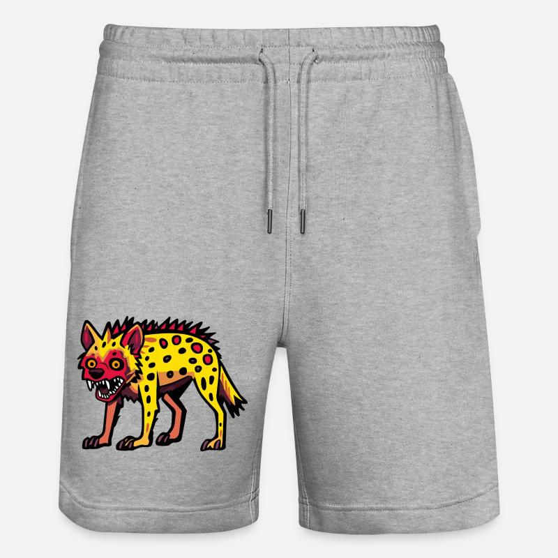 Hyäne Halloween Comic Lustig - Stanley/Stella Unisex Bio Joggingshorts Trainer  - Grau meliert