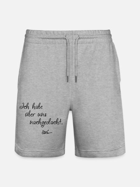 Ueber uns nachgedacht - Stanley/Stella Unisex Bio Joggingshorts Trainer - Grau meliert