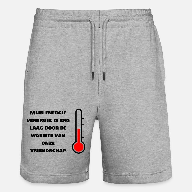 Faible consommation d’énergie grâce à l’amitié - Short de jogging bio TRAINER Stanley/Stella unisexe - gris chiné