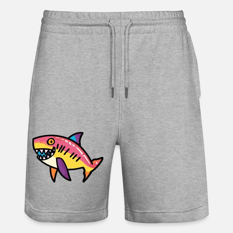 Requin Halloween Zombie - Short de jogging bio TRAINER Stanley/Stella unisexe - gris chiné