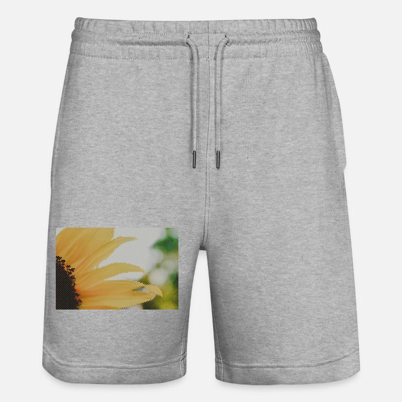 Tournesol Gros plan Jaune Orange - Short de jogging bio TRAINER Stanley/Stella unisexe - gris chiné