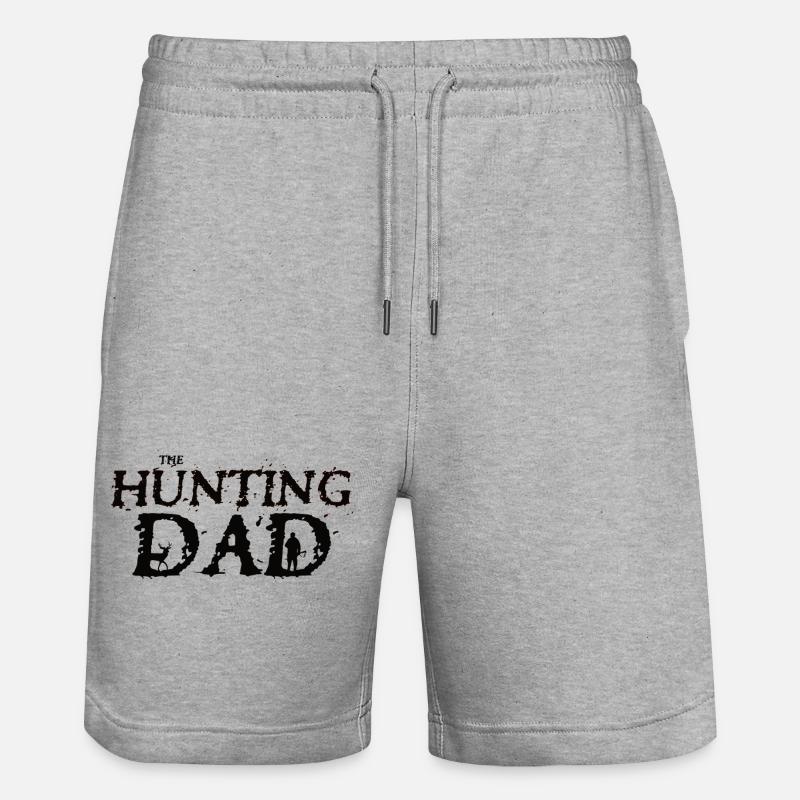 Le papa chasseur - Short de jogging bio TRAINER Stanley/Stella unisexe - gris chiné