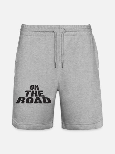 Unterwegs: Mutiges Typografie-Design - Stanley/Stella Unisex Bio Joggingshorts Trainer  - Grau meliert