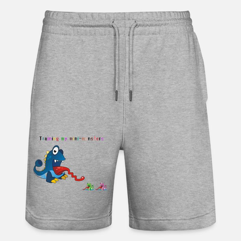 Entraîner mes monstres - Short de jogging bio TRAINER Stanley/Stella unisexe - gris chiné