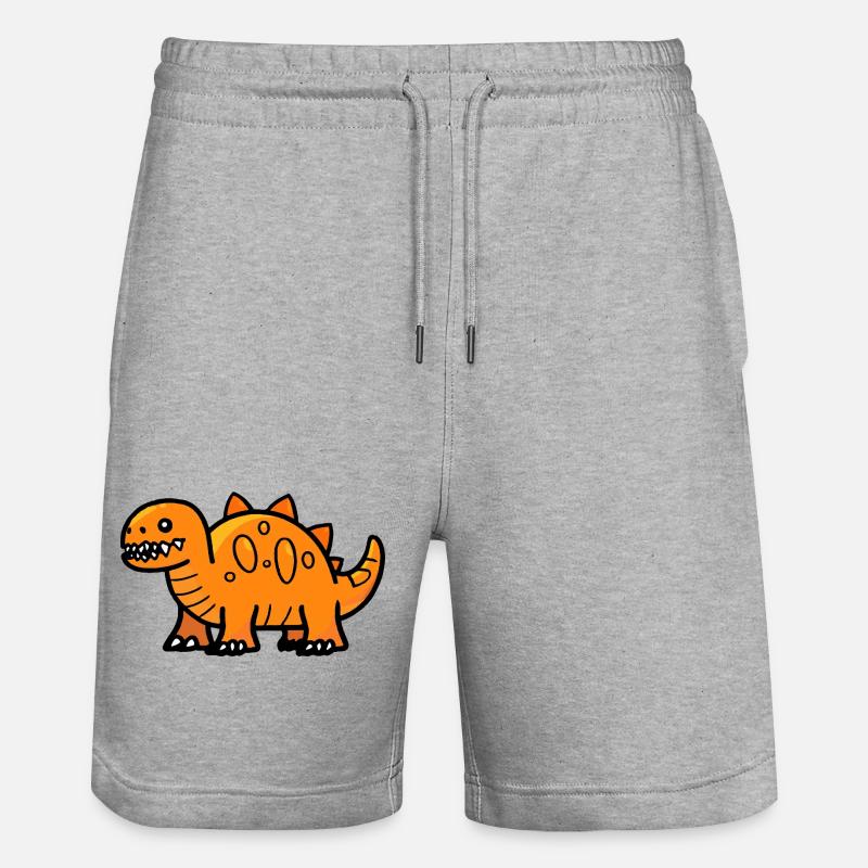 Dinosaure stégosaure Halloween Drôle - Short de jogging bio TRAINER Stanley/Stella unisexe - gris chiné