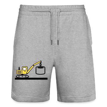 Bagger - Stanley/Stella Unisex Bio Joggingshorts Trainer  - Grau meliert - Vorne - Nik (191cm) & Marisol (170cm)