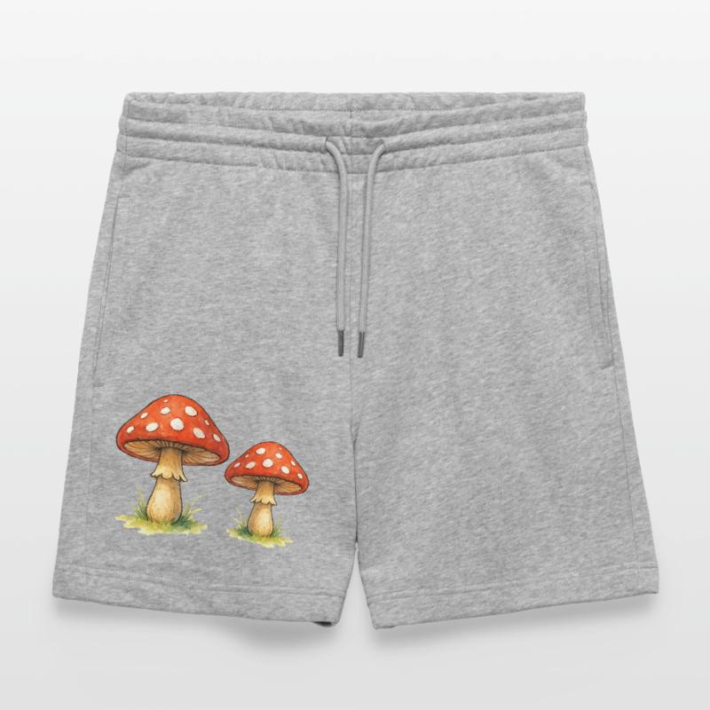 Red toadstools in the grass Stanley/Stella Trainer Unisex Organic Jogging Shorts