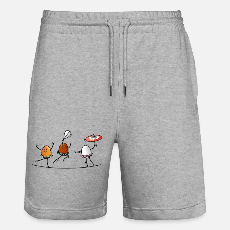 Seiltänzerinnen, Akrobaten Eier - Stanley/Stella Unisex Bio Joggingshorts Trainer  - Grau meliert