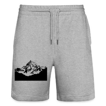 Randonnée escalade montagne - Short de jogging bio TRAINER Stanley/Stella unisexe - gris chiné - Devant - Nik (191cm) & Marisol (170cm)