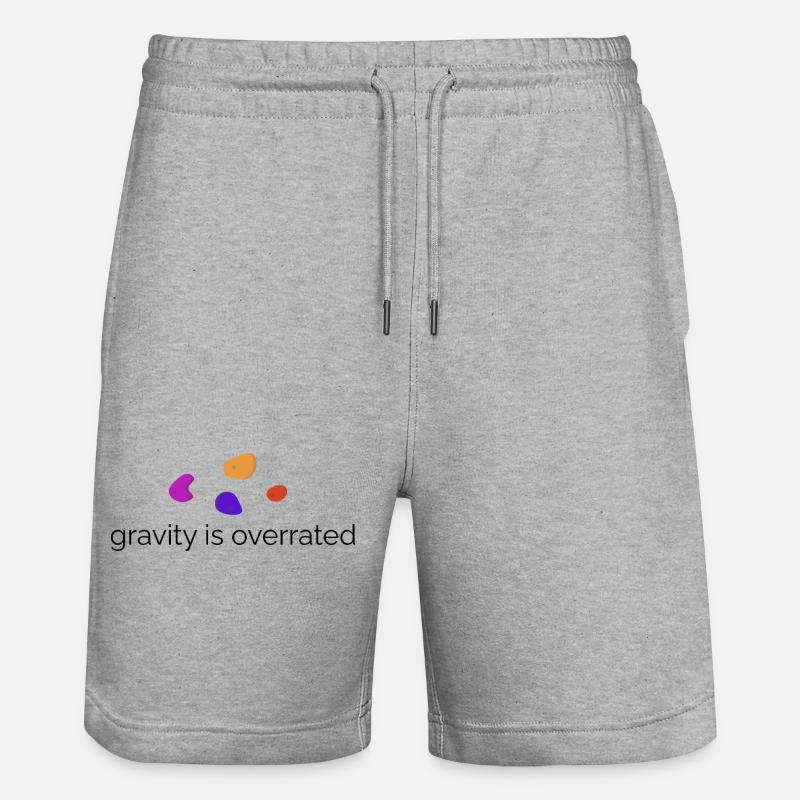 La gravité est surestimée - Bouldering Design - Short de jogging bio TRAINER Stanley/Stella unisexe - gris chiné