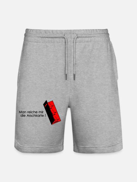 Ass Map - Stanley/Stella Trainer Unisex Organic Jogging Shorts - heather grey
