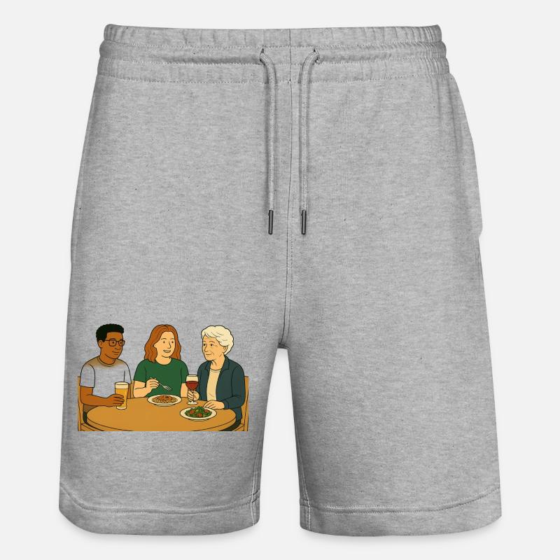 À table - Short de jogging bio TRAINER Stanley/Stella unisexe - gris chiné