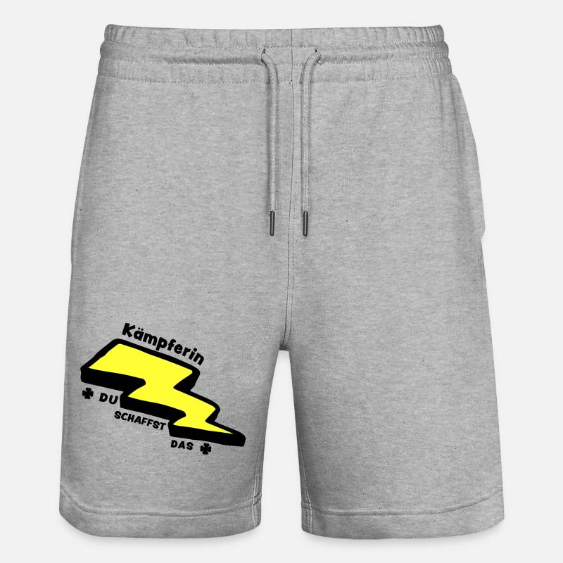 Glücksbringer: Kämpferin - Du schaffst das! - Stanley/Stella Unisex Bio Joggingshorts Trainer  - Grau meliert