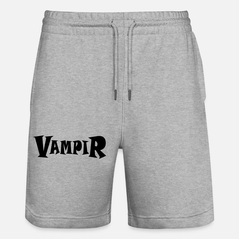 Vampire - Stanley/Stella Trainer Unisex Organic Jogging Shorts - heather grey