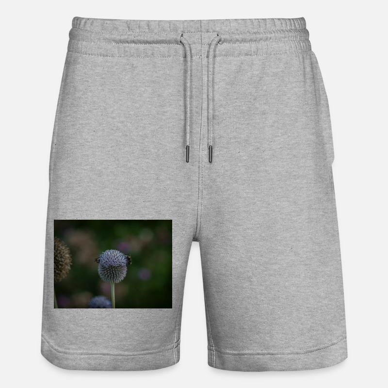 Abeilles sur chardon globe violet - Short de jogging bio TRAINER Stanley/Stella unisexe - gris chiné