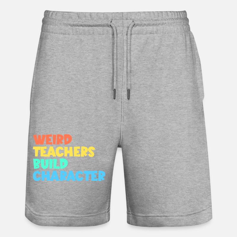 D’étranges enseignants forment le personnage - Short de jogging bio TRAINER Stanley/Stella unisexe - gris chiné