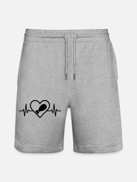 Brathähnchen Herz Küche Gourmet - Stanley/Stella Unisex Bio Joggingshorts Trainer - Grau meliert