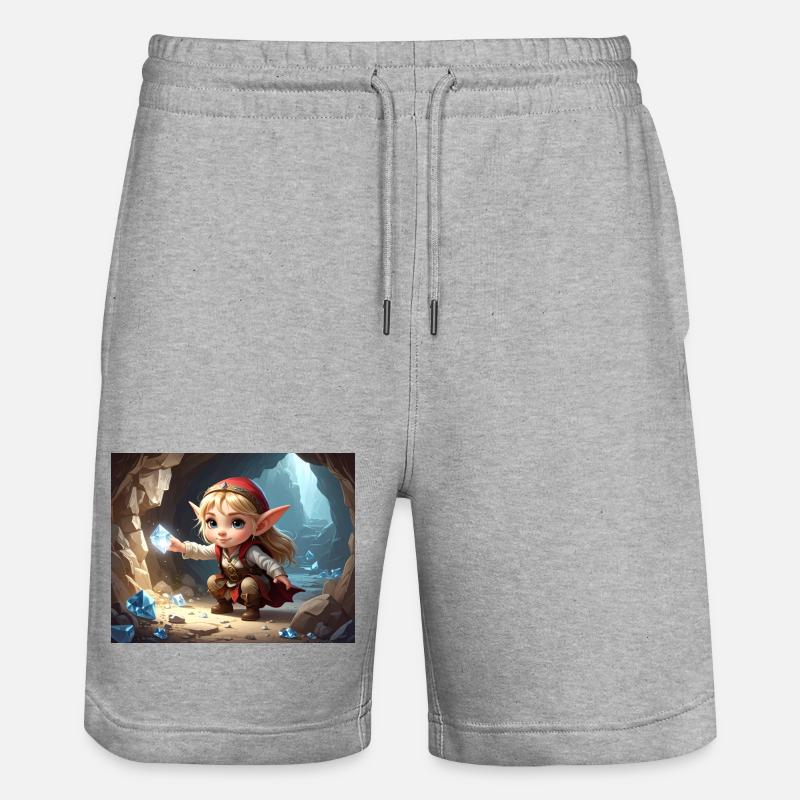 Petit trésor de diamant elfe - Short de jogging bio TRAINER Stanley/Stella unisexe - gris chiné