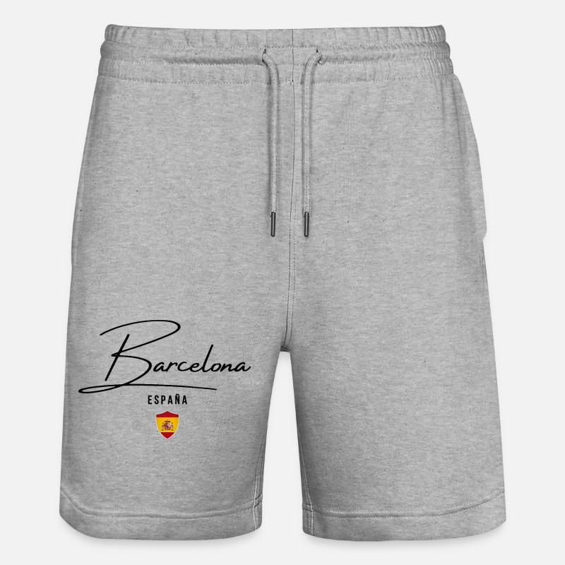 Design élégant Barcelone, j’adore Barcelone - Short de jogging bio TRAINER Stanley/Stella unisexe - gris chiné