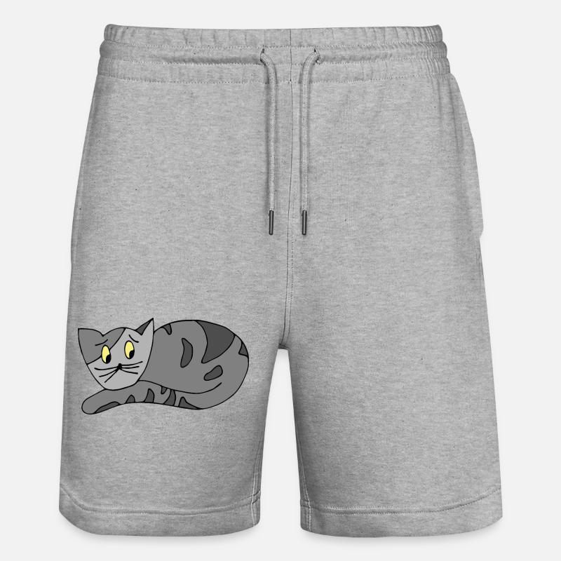 chat - Short de jogging bio TRAINER Stanley/Stella unisexe - gris chiné