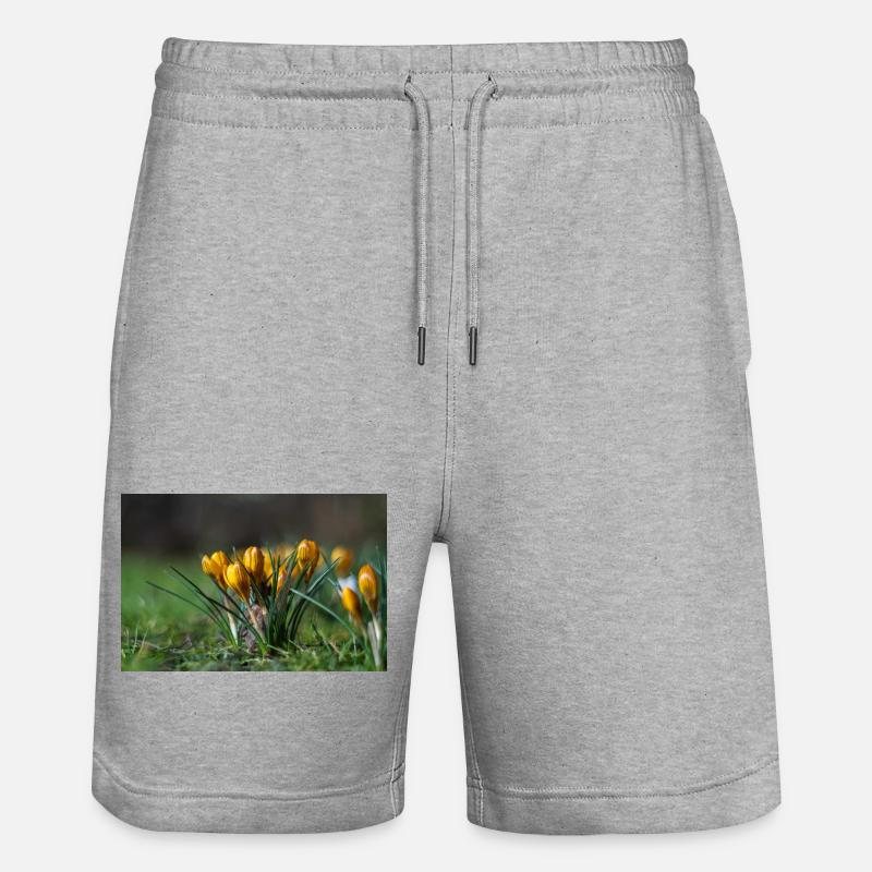 Gros plan de fleurs - Short de jogging bio TRAINER Stanley/Stella unisexe - gris chiné