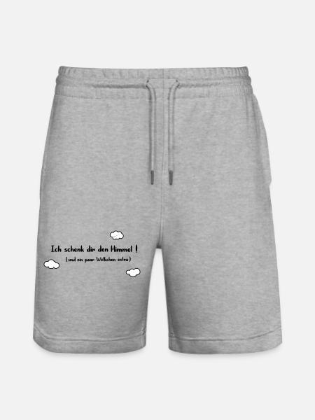 Ich schenk dir den Himmel - Stanley/Stella Unisex Bio Joggingshorts Trainer - Grau meliert
