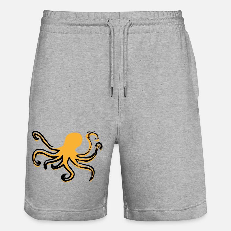 Style pieuvre - Short de jogging bio TRAINER Stanley/Stella unisexe - gris chiné