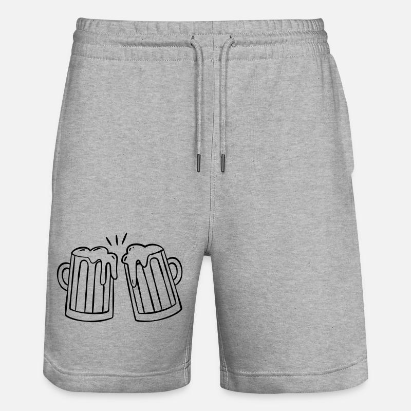 Chope à bière - toast - Short de jogging bio TRAINER Stanley/Stella unisexe - gris chiné