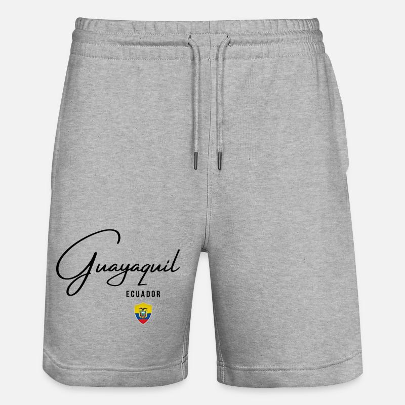 Design élégant Guayaquil, fierté équatorienne - Short de jogging bio TRAINER Stanley/Stella unisexe - gris chiné
