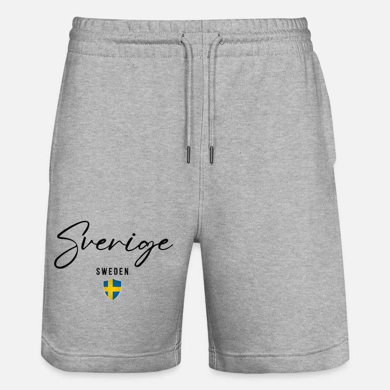 La fierté suédoise, fabriquée en Suède - Short de jogging bio TRAINER Stanley/Stella unisexe - gris chiné