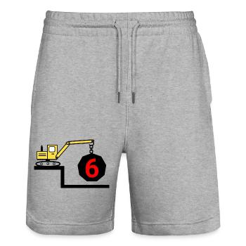 Bagger - Stanley/Stella Unisex Bio Joggingshorts Trainer  - Grau meliert - Vorne - Nik (191cm) & Marisol (170cm)