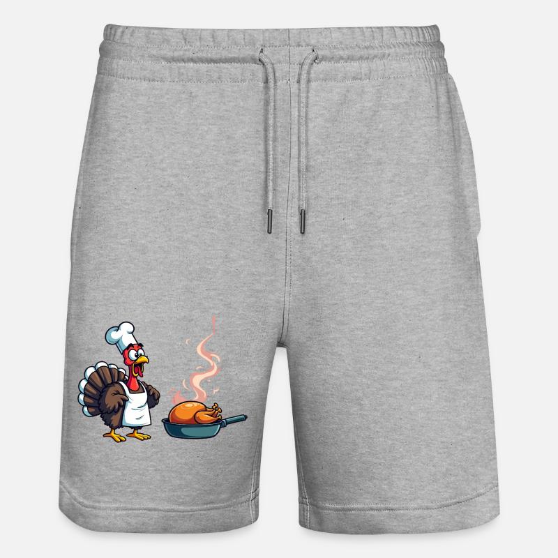 Cuisinier de dinde de Thanksgiving - Short de jogging bio TRAINER Stanley/Stella unisexe - gris chiné