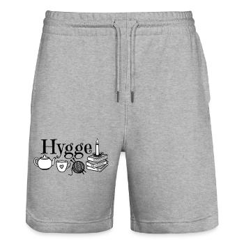 Hygge Motifs - Short de jogging bio TRAINER Stanley/Stella unisexe - gris chiné - Devant - Nik (191cm) & Marisol (170cm)