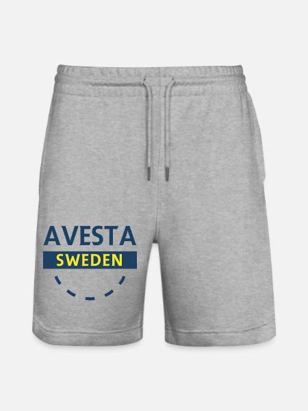 Avesta Sweden Circular Logo - Stanley/Stella Trainer Unisex Organic Jogging Shorts - heather grey